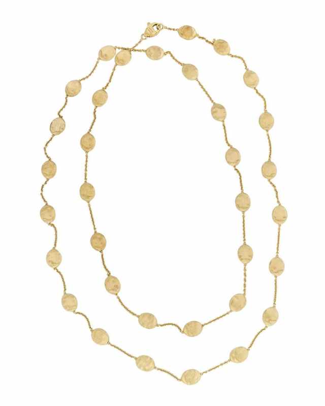 Siviglia 18k Gold Long Station Necklace, 36"L